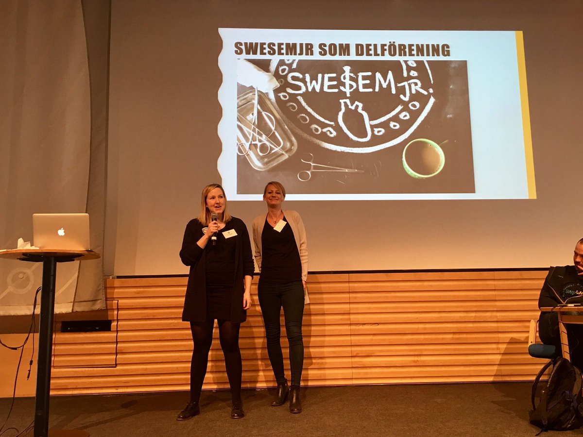 FOAMedup's tweet photo. .@SWESEMjr väljs in som delförening i #SWESEM under årsmötet. @CrazycatladySE &amp; @KatSveaStevens ser med tillförsikt på framtiden. https://t.co/ZpQwRtFknC