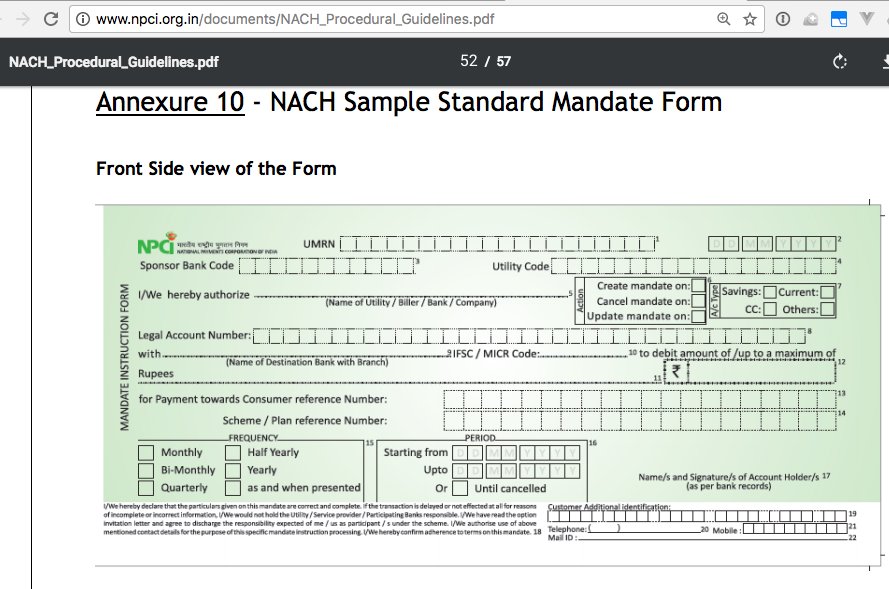 boskykode's tweet photo. Hope this saves you some time. 1 form to rule them all.
#NACH #recurring #payments #repayments #CollectionTech
You're welcome. https://t.co/4BZwYj74nH