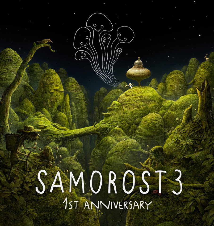 Amanita_Design's tweet image. today is the 1st anniversary of Samorost 3 release! let’s  celebrate with 60% off on samorost3.net