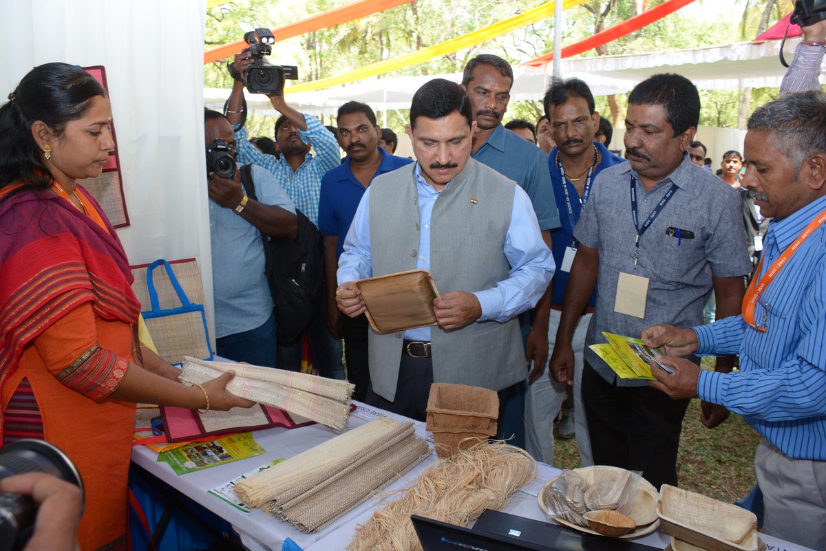 Honourable Minister of State for Science, Technology &amp; Earth Sciences,Mr <a href="/yschowdary/">YS Chowdary (Sujana Chowdary)</a> is seen interacting with participants #RISC2017 #NIRDPR