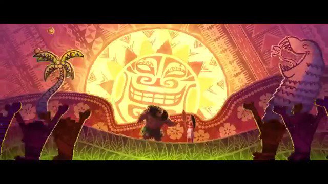 マウイの 俺のおかげさ フルクリップが到着 後半のカラフルな２dアニメーションにも注目 以外なキャラが隠れてるかも モアナと伝説の海 モアナの歌 ディズニー スタジオ Scoopnest