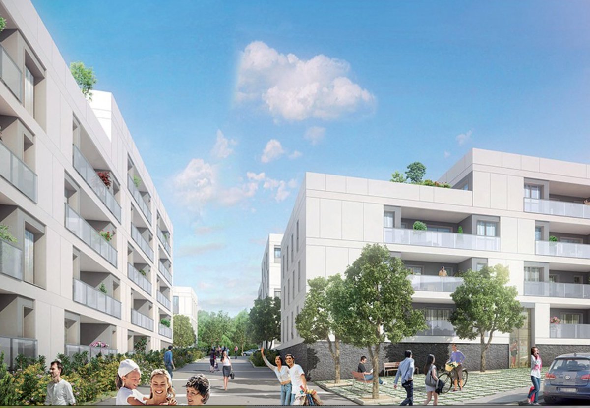 #Résidence Carré Hugo à VilleFranche/Saône <a href="/rhone_fr/">Département du Rhône</a> par @ecdm, pour être à la fois dans la ville &amp; dans un paysage ow.ly/8mdv30adBMP