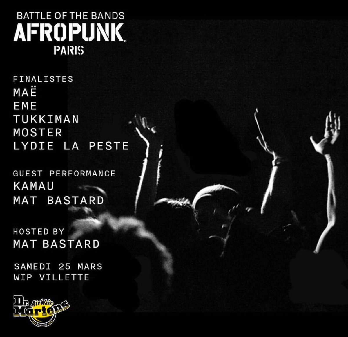[ <a href="/afropunk/">AFROPUNK</a> ] On se retrouve demain au WIP VILLETTE pour un showcase en formation spéciale, dès 18h30... #electro #hiphop #live #afropunk