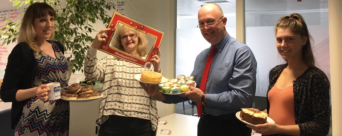sfha_hq's tweet photo. There are lots of delicious cakes in the office today to raise funds for #RedNoseDay #comicrelief https://t.co/D3bUzfcGph