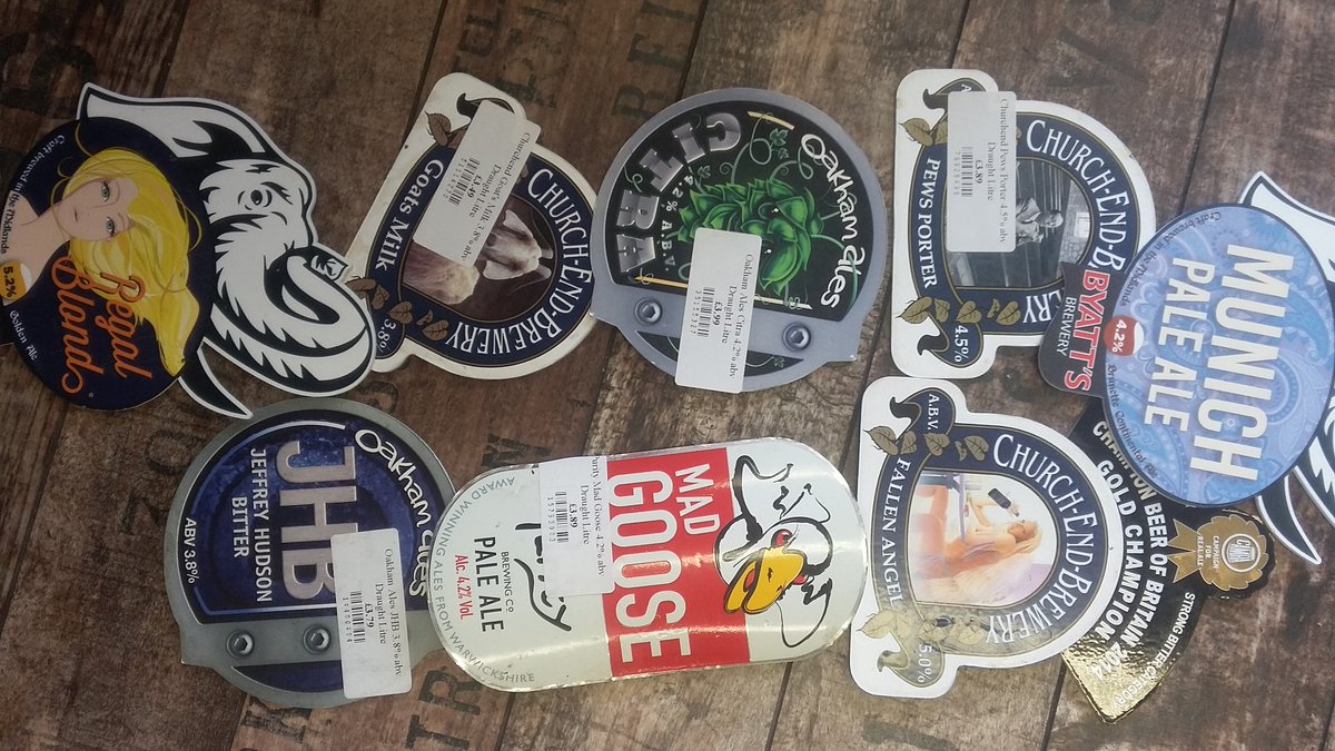 Here are the starting line up for today <a href="/ByattsBrewery/">Byatt's Brewery</a> <a href="/churchendbeer/">Church End Brewery</a> @Purityale <a href="/OakhamAles/">Oakham Ales</a>