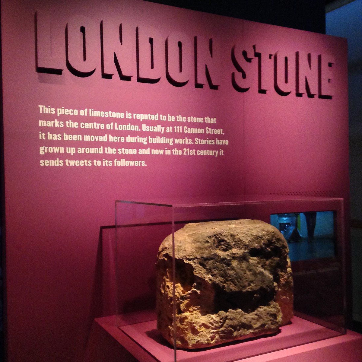 The @thelondonstone at <a href="/MuseumofLondon/">MuseumofLondon</a> is looking fierce today! #LondonStone