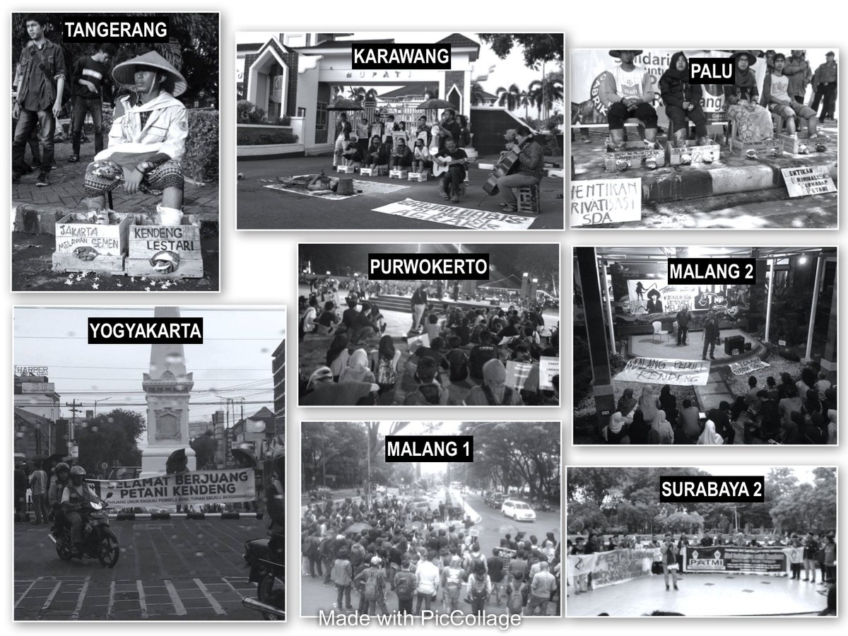 Rangkuman kota-kota di Indonesia yang bersolidaritas dengan gerakan petani Kendeng.