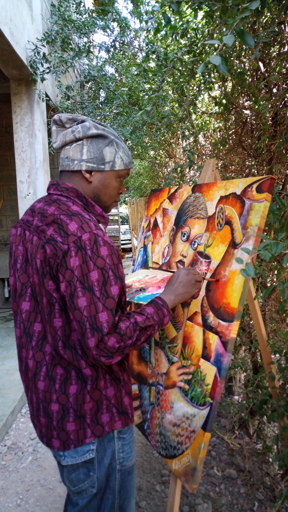 BobeaArt's tweet photo. Pascal Chuma 's contemporary paintings are an expression of the beauty, harmony &amp; spirit of both his inner &amp; outer worlds. #ChumaismStyle https://t.co/Z6jtHjzKwS