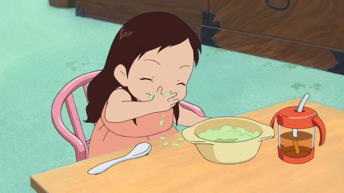 竜とそばかすの姫 細田守最新作 スタジオ地図 No Twitter 原画を担当した鈴木亜矢さん 子供に離乳食を与える内容のdvdを渡されて 子供は結構きれいに食べるのだと思っていたところ 監督からは 参考だけにして 実際はもっと汚してください とオーダーされたそう