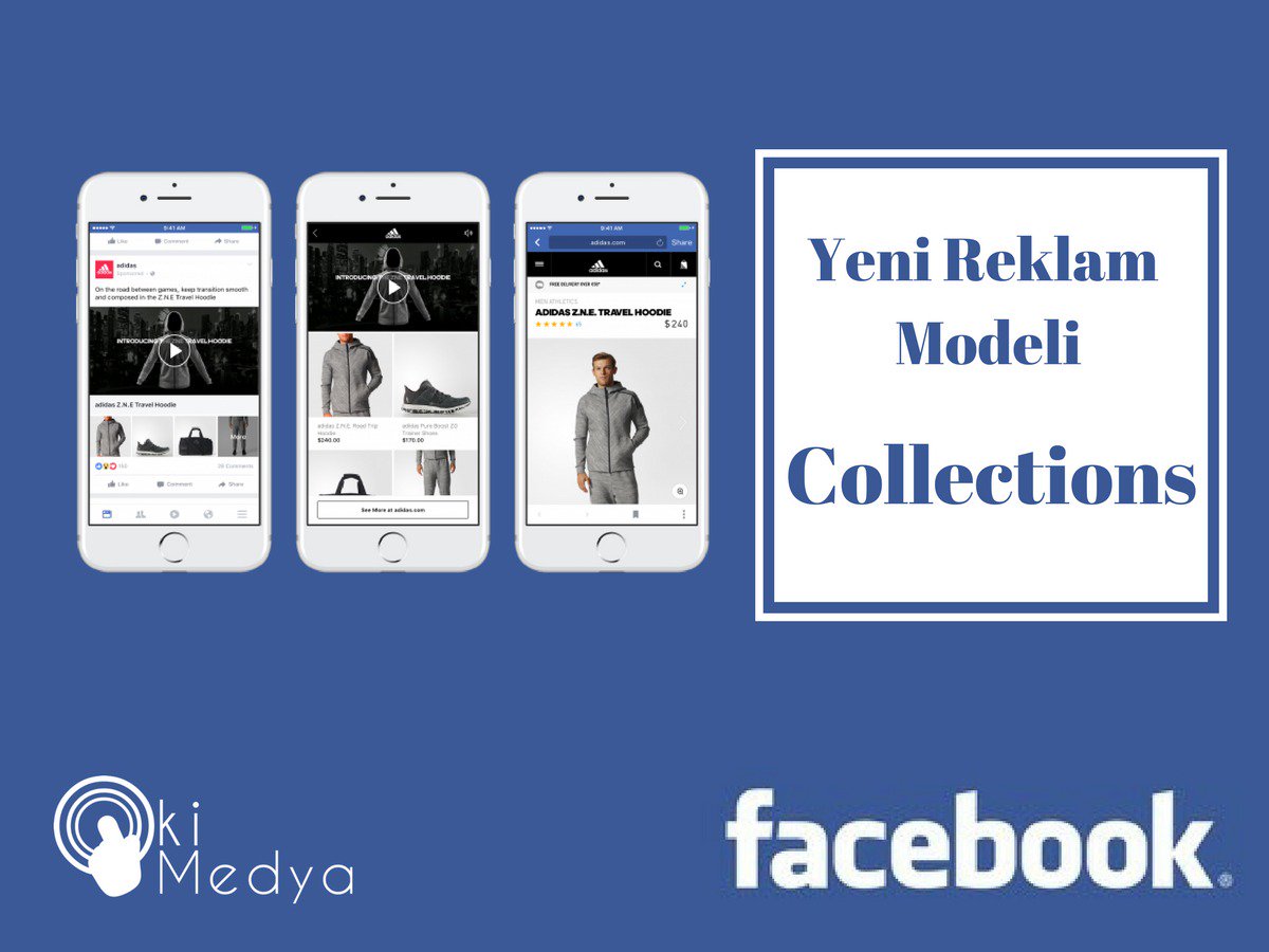 Okimedya's tweet photo. Facebook, ürün odaklı “collections” reklam formatını kullanıma sundu.

#facebook #facebookads #collections #fbcollection #dijitalreklam https://t.co/Yxs7fN8YBB