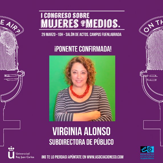 ECOasoc's tweet photo. La mesa sobre el 'techo de cristal' se completa con @Virginiapalonso, subdirectora de @publico_es, CONFIRMADA en #MujeresyMediosECO https://t.co/Fe0BFqFl9S
