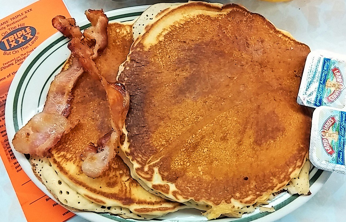 The only thing that will make things better this morning- a stack of pancakes! Thanks for a great season Boilers! #boilerup #breakfastallday