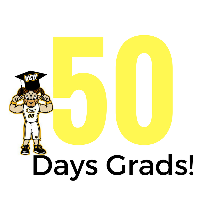 vabookco's tweet photo. 50 days from now, you will thank yourself. Let the countdown begin grads. #VCU2017 #ForeverRAM #VCUgrads https://t.co/u7BESX2iF8