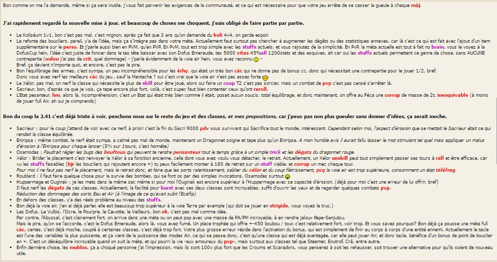 Fatagliatelle's tweet photo. J'pose ça ici, vous en faites ce que vous voulez, mentionnez, débattez, critiquez, insultez, juste, j'suis ni CM, ni GD, juste joueur déçu. https://t.co/yRvceusTRd