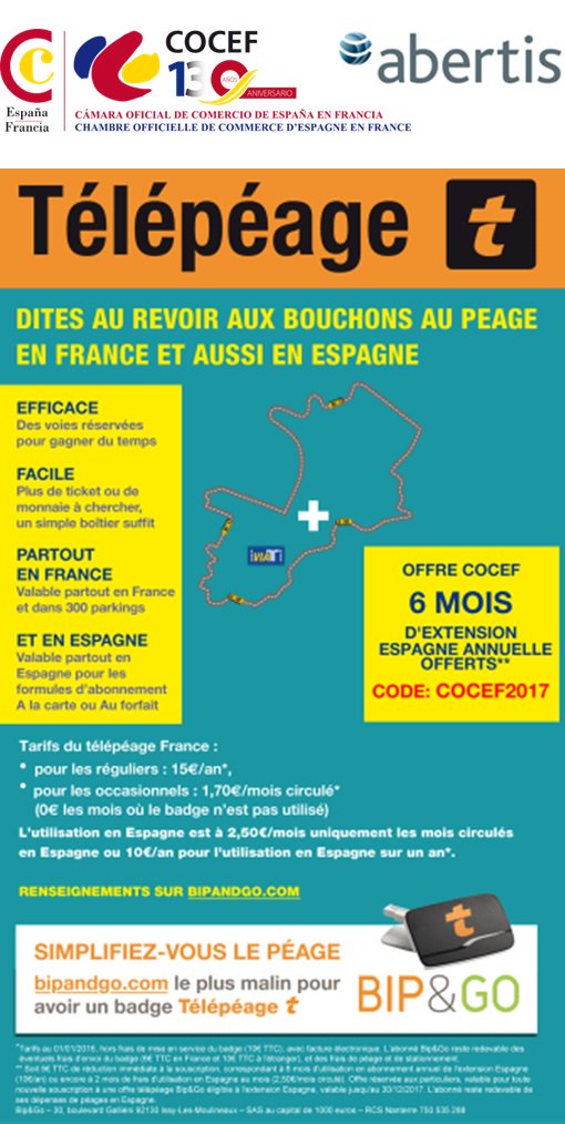 FINI LES BOUCHONS au #péage! Membre bienfaiteur <a href="/Abertis/">Abertis</a> offre #BADGE #Télépéage t #BIP&amp;GO ! *Offre Promo COCEF:cocef.com/newsletters/20…