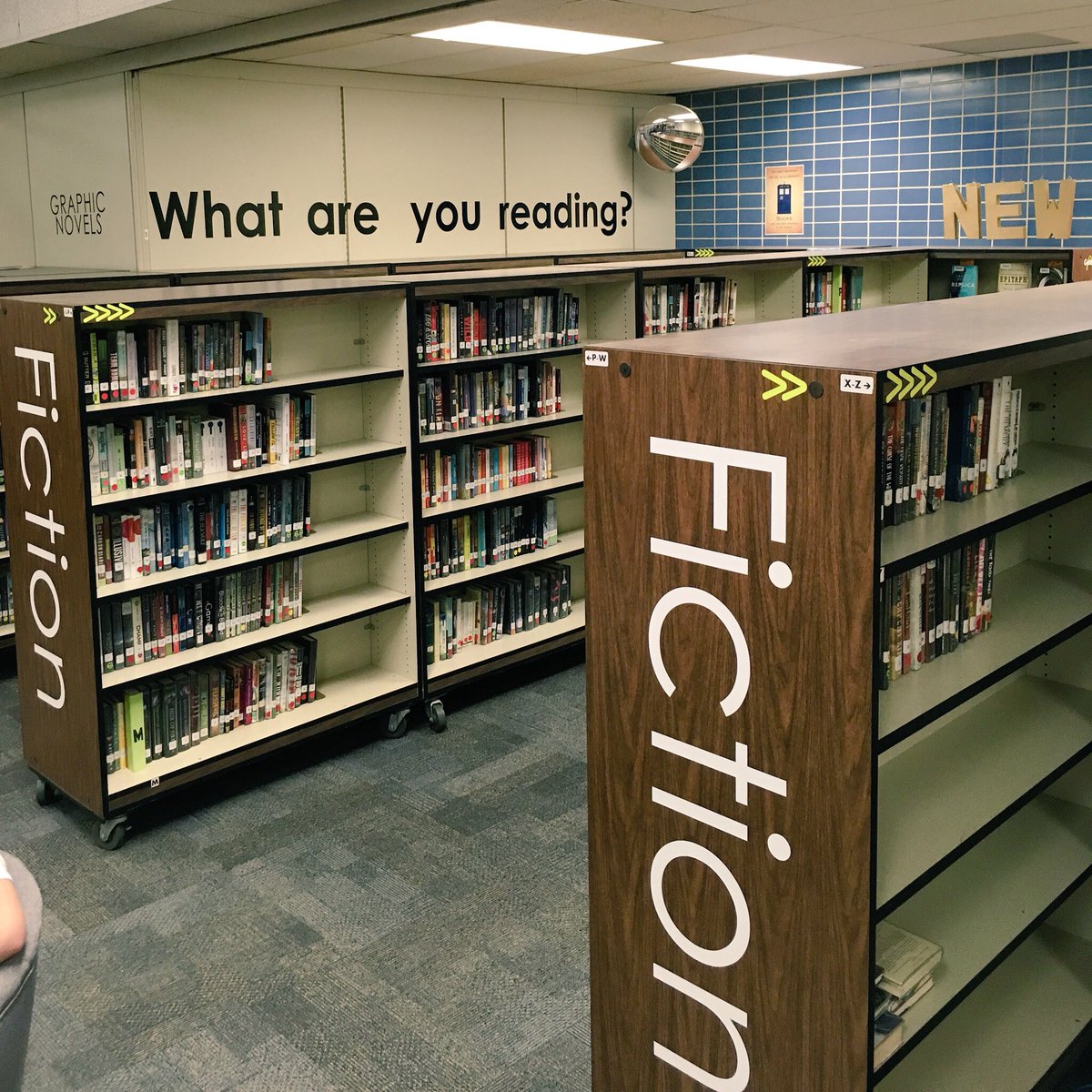 Mrs_Library's tweet photo. I put up a bunch of new vinyl today. #whatareyoureading #gatewaybooks #PercyShelly #library https://t.co/tjmI2UdnMu