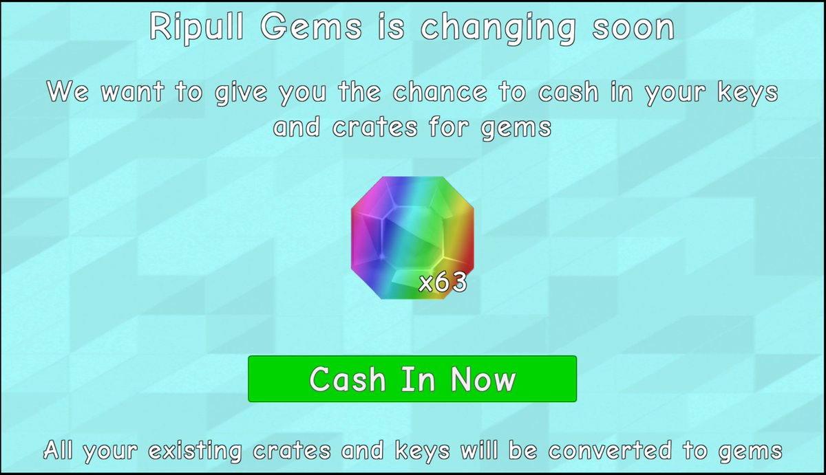 Ripull Games On Twitter Convert Your Crates And Keys To Gems On Ripullgames Pc Only Also Released Two Limited Capes Roblox Robloxdev Https T Co 2rfoij4jc2 Https T Co Xwrfnzlmta - roblox all keys