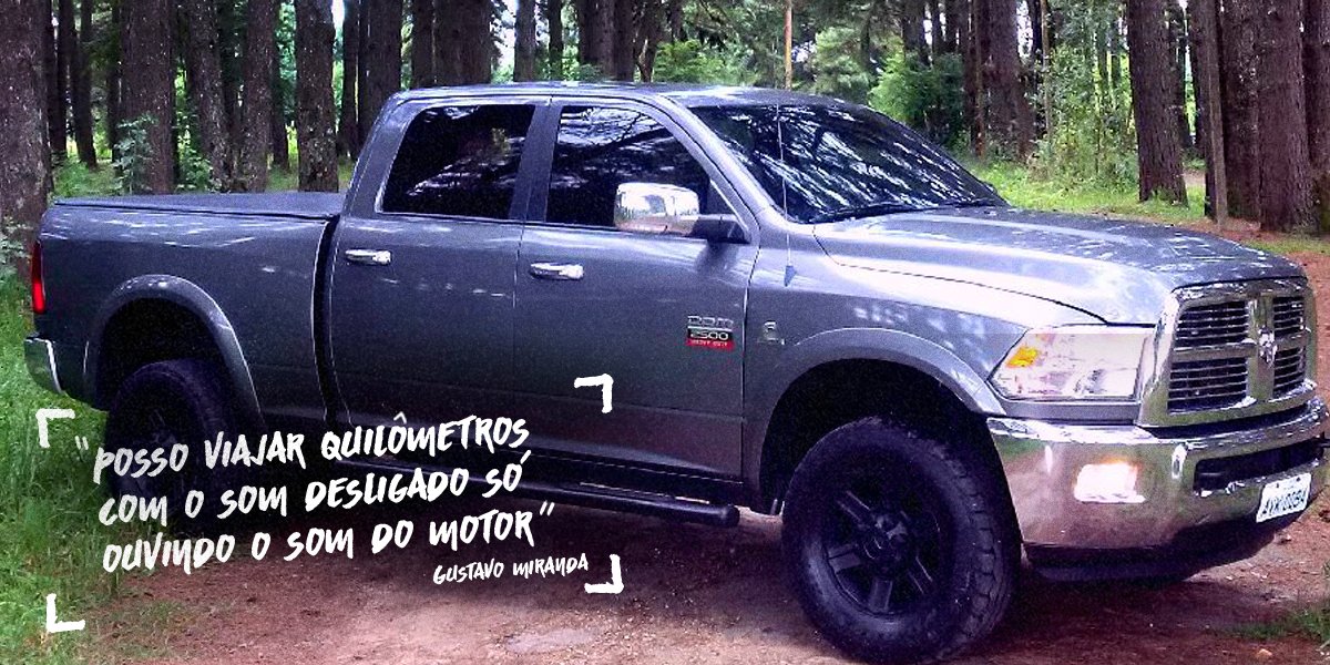 RAMdoBrasil's tweet image. O Gustavo Miranda gosta de viajar ouvindo só o som do motor Cummins® e sentindo toda a potência da #Ram2500.