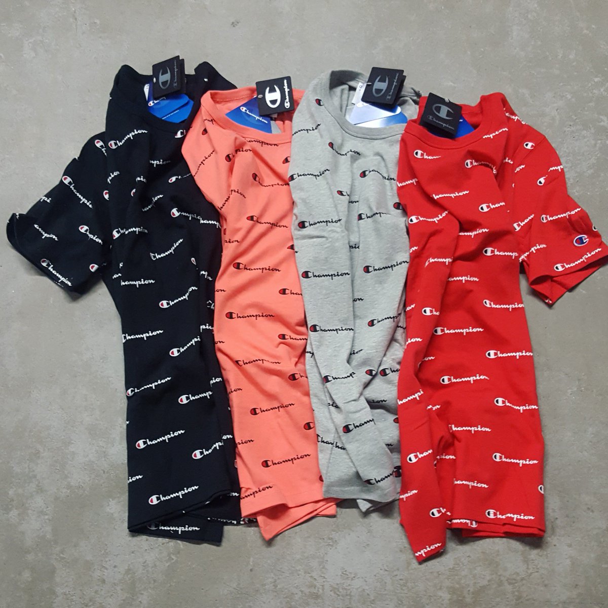 red champion all over shirt