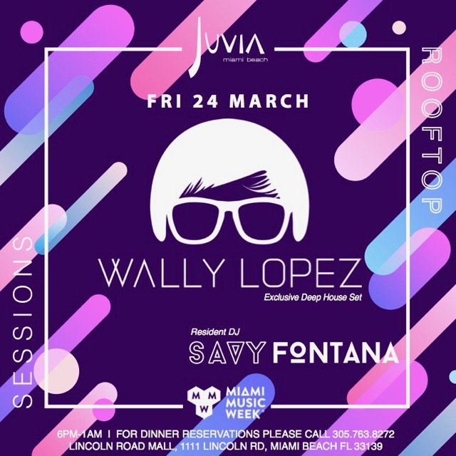 We don't stop at #Juvia! Wally Lopez is bringing an Exclusive Deep House set tonight so come on up, enjoy a delicious meal, and begin your …