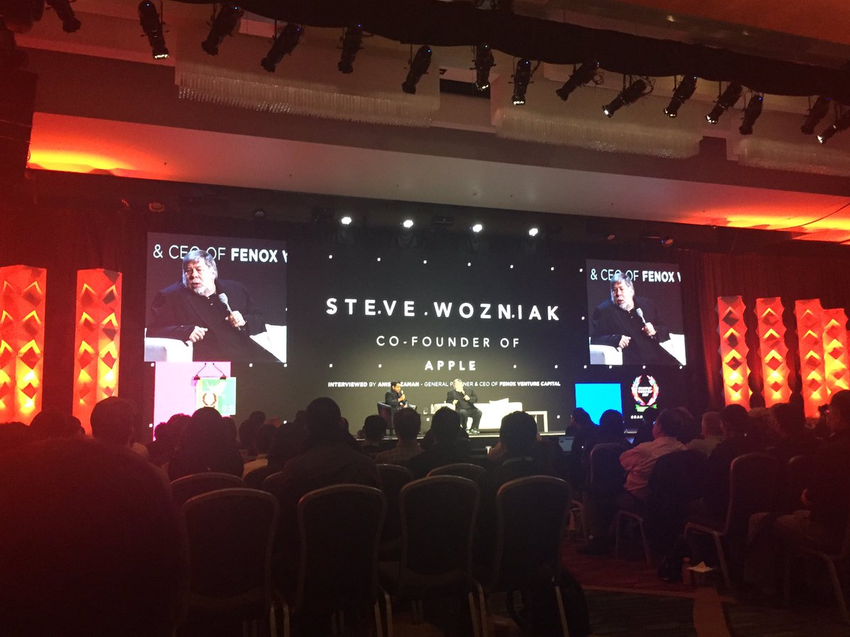 Echtman's tweet photo. @stevewoz @anis_uzzaman #fenoxvc #startupworldcup https://t.co/C9mqRAj1zT