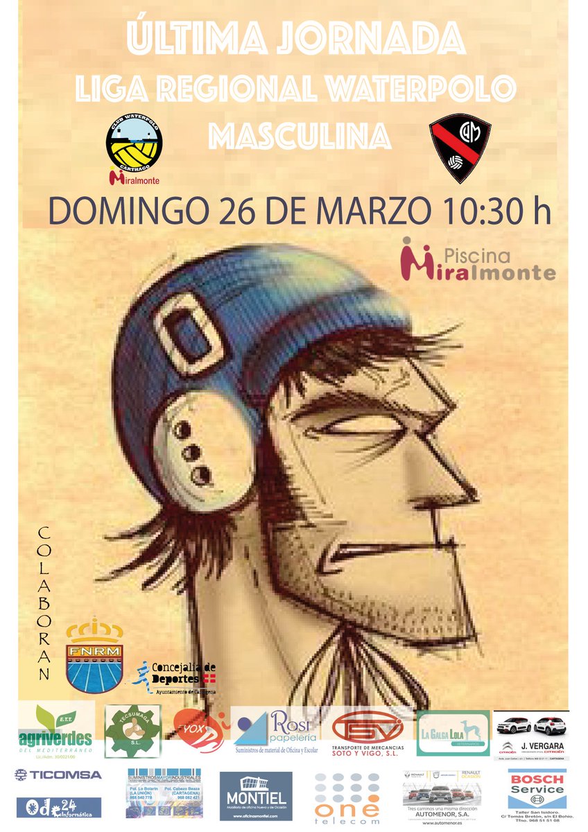 CWCarthago's tweet photo. Último partido de liga de nuestros chicos.
A las 11:00. ¡Con vosotros hasta el final!
#vamosCarthago #CWCM #Cartagena #waterpolo https://t.co/JKulQFOUep