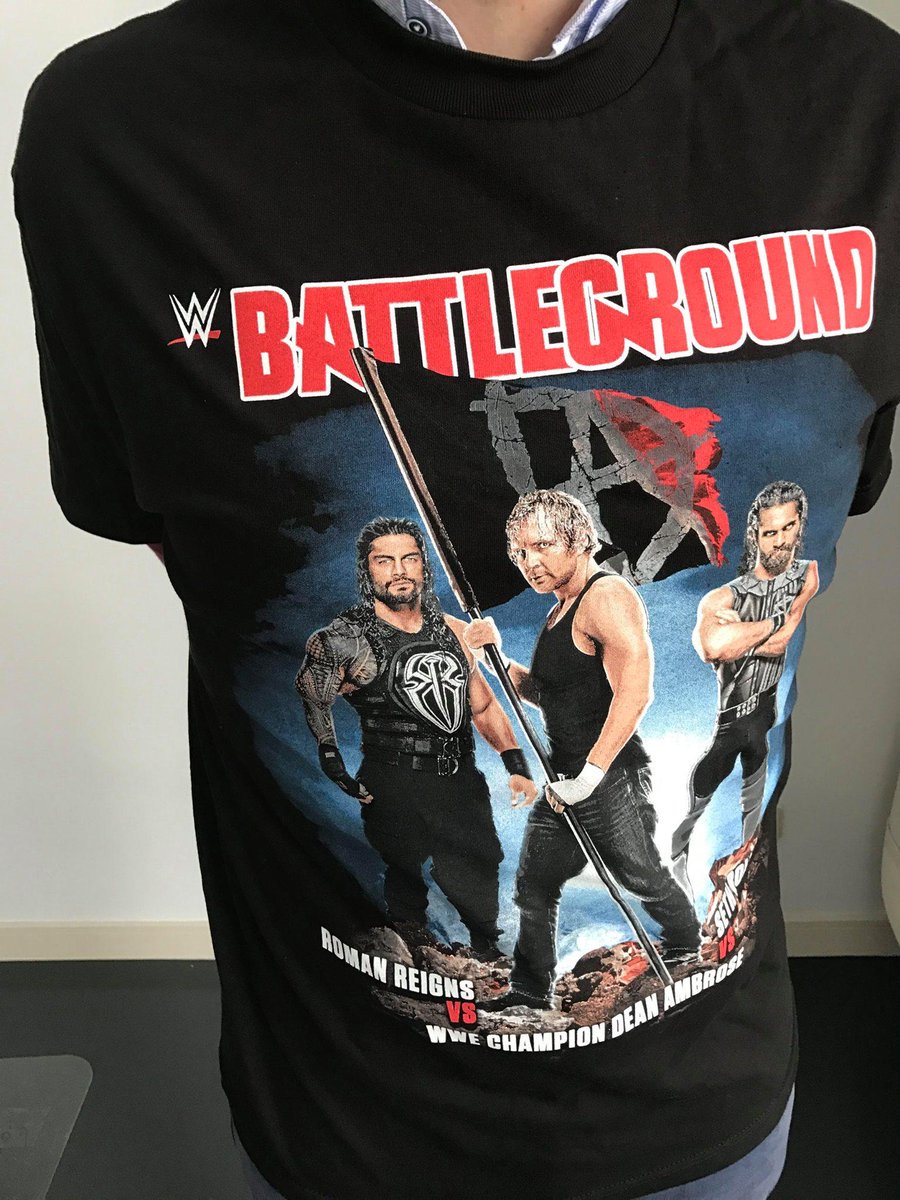 WWEespana's tweet photo. Seguimos con el #sorteo de la camiseta oficial de Battleground. ¿Quieres que sea tuya? Pues haz RT + Follow para participar. https://t.co/Y8j4l7kdtn