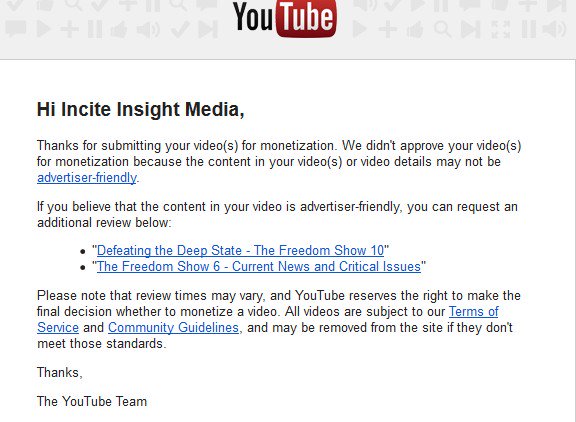 ChrisMHampton's tweet photo. YouTube censorship tightens, targeting even small start-ups like  @Incite__Insight  https://t.co/6bXGod6kPl  
Easy avail SOLUTION @getongab https://t.co/C23r2pZe5Z