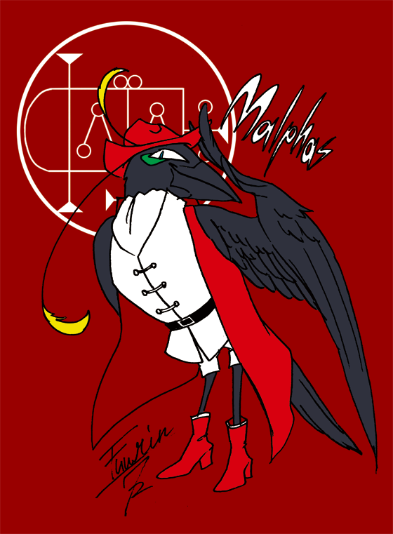 光影のふうりん 悪魔のデスマーチ72 16日目のふうりんの悪魔マルファス ハルファスといつも喧嘩してるけど なんだかんだ息が合う 二人が揃った時戦場はこの世の地獄となる 実際の書物に記された悪魔の特徴とは異なります 一日一ソロモン ふうりん72