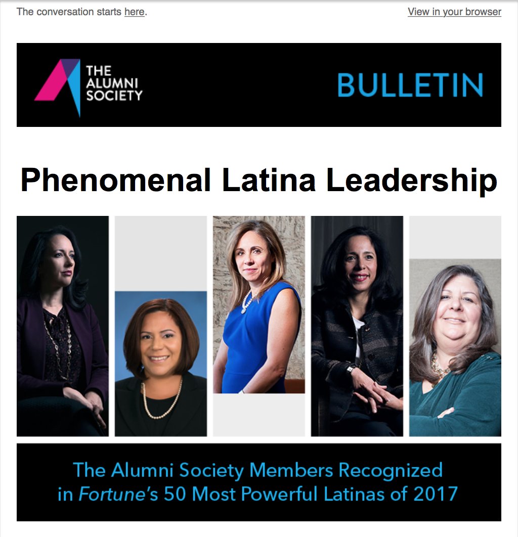 alumni_society's tweet image. Congratulations to our phenomenal members who were recognized as @FortuneMagazine 50 Most Powerful #Latinas of 2017: ow.ly/uDl630acCuc