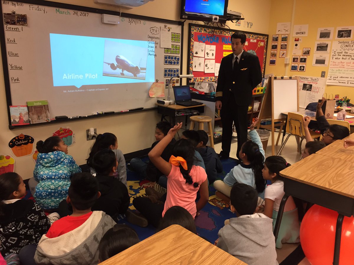 TeacherKRAMS's tweet photo. What an AWESOME career... airline pilot! Safe to say we have 21 future pilots in our class! @LFLions https://t.co/bCBGwnhW4t