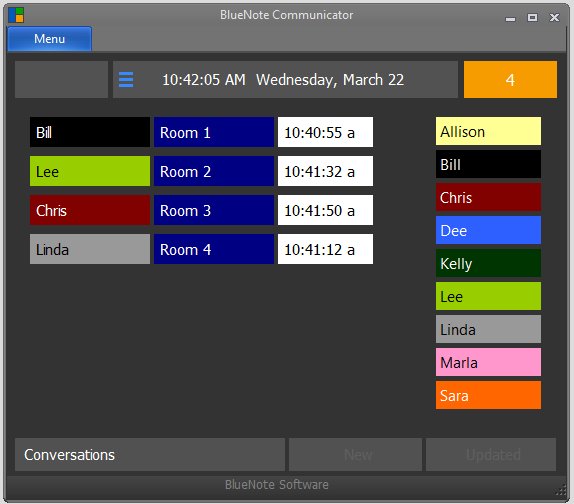 BlueNoteStatus's tweet image. Do your clinicians change rooms frequently? Keep up with where they are right now in BlueNoteSoftware.com's Status View: