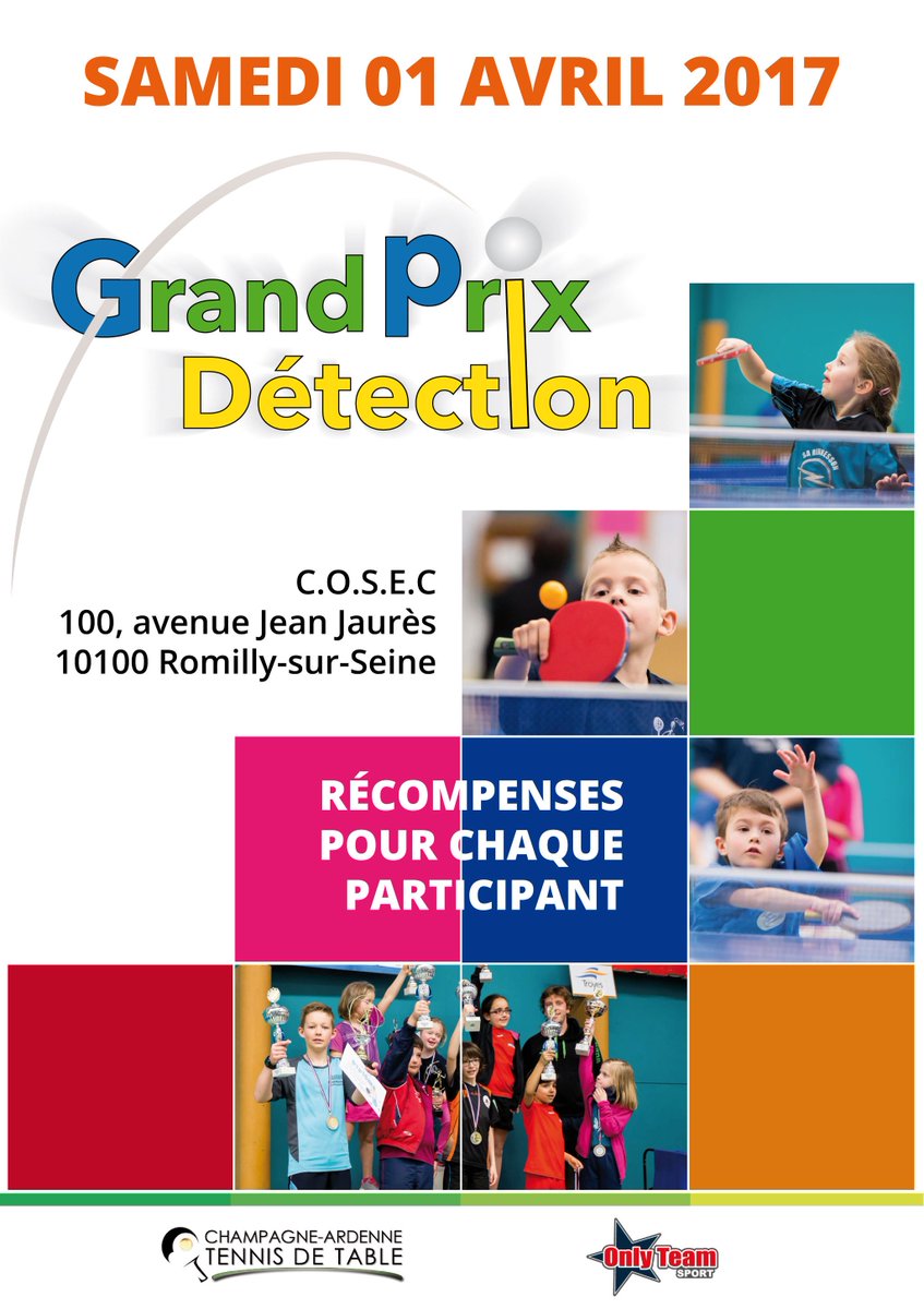 Lcatt08's tweet photo. #LCATT 🏆 Grand Prix détection, 1er avril 2017 🏓
Inscription en ligne ! (compétition pour les pongistes -11ans)
🖊 https://t.co/VWRpZS1bef https://t.co/fJEc2F62Td