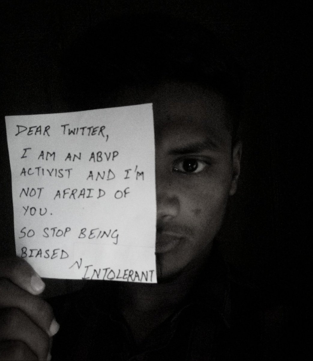 chjayant0101's tweet photo. @TwitterIndia is now censored..
@ABVPVoice @BahugunaSaket @bharatkhatana_ @DikshaaVerma  @shriniwas_hr @Pragyamalik4 @PriyankaChhawri https://t.co/4JueGkXMWu