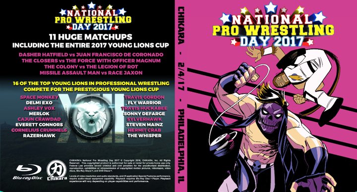 CHIKARApro's tweet photo. Coming to a shelf filled with DVDs near you... it's #NPWD17! https://t.co/mVWKCeQNK9