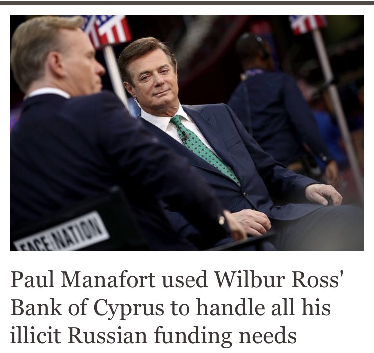 OlgaNYC1211's tweet image. Another Coincidence.. Manafort Used Wilbur Ross&apos; Bank Of Cyprus to Handle The Movement Of The Russian Money He Received 🔥
#TrumpLeaks #Putin