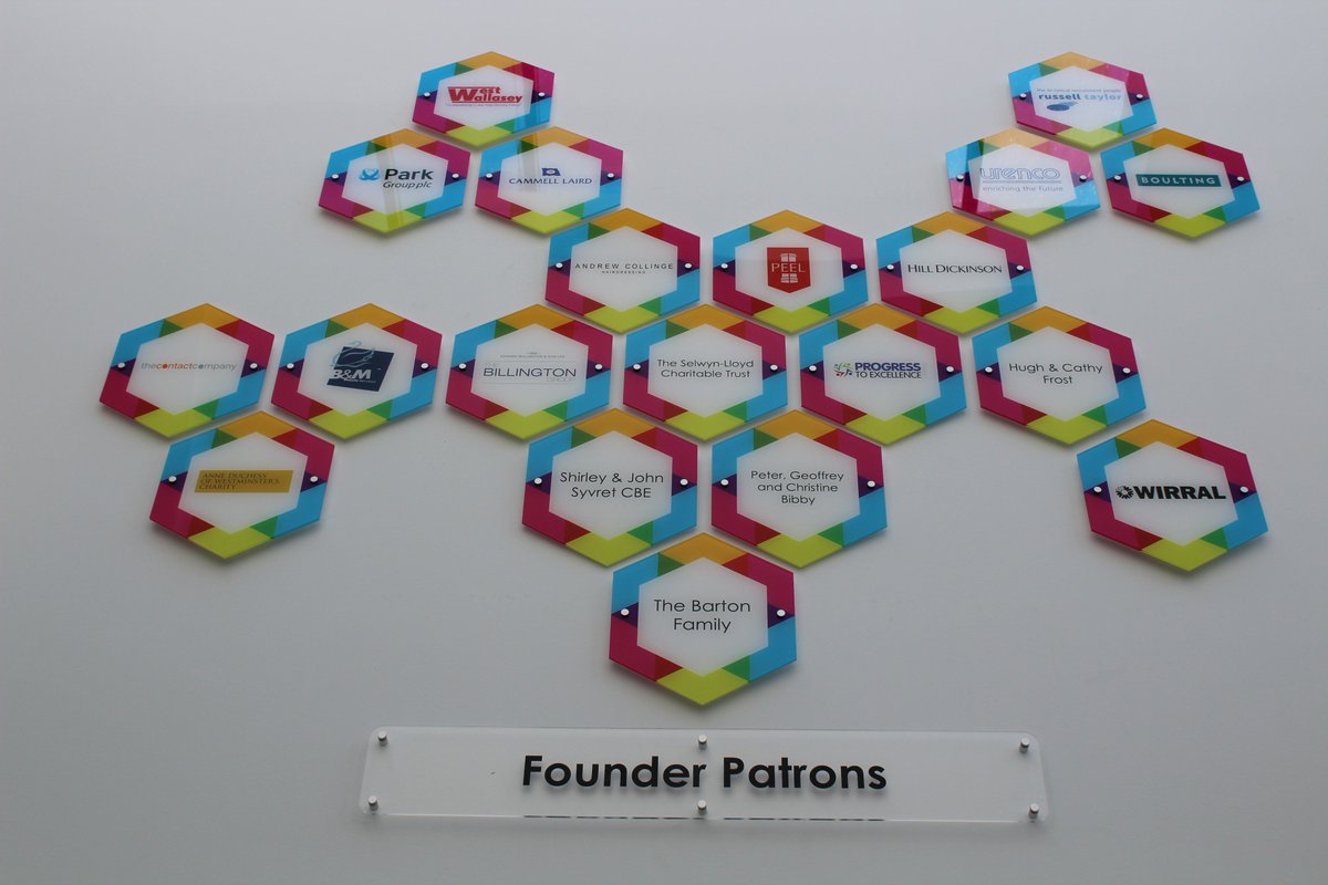TheHiveYZ's tweet photo. Just look at our artwork which is now up in our #Wirral Youth Zone! Amazing! Our patrons are of course recognised too! @WIRRALGLOBENEWS https://t.co/sa6DgdRF9I