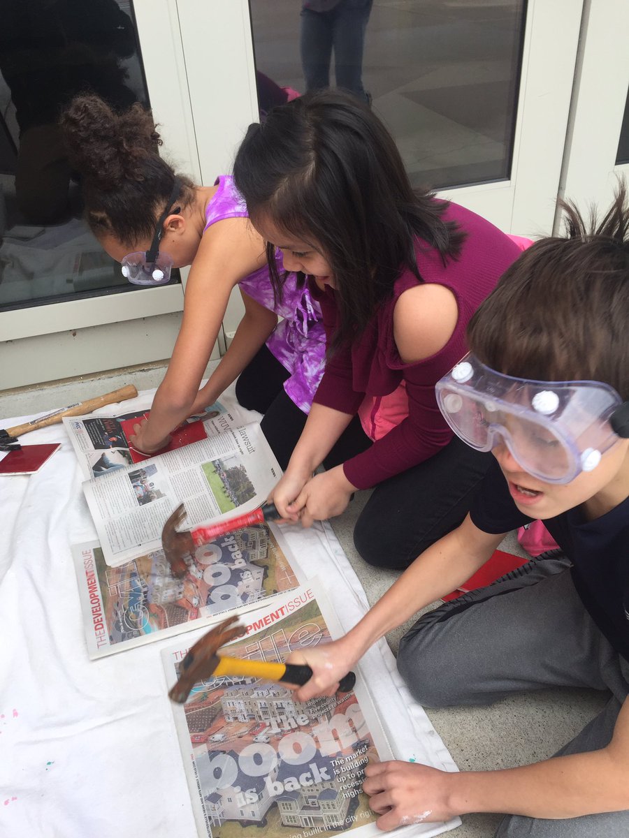 AGCShenValley's tweet photo. Breaking tile for our ROCKET mosaic!!! @ArtPVCC @HCPSNews @HCPSArts https://t.co/Li2jpOOMNM