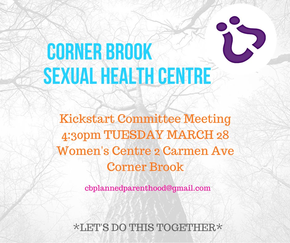 AliceWillYoga's tweet photo. Kickstart Committee for Corner Brook Sexual Health Centre is meeting on Tuesday! @NLSexualHealth https://t.co/hZJtcbf7mZ