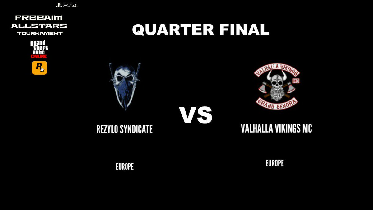 STUSHGG's tweet photo. Quarter Final Game 1 - @RezyloSyndicate VS @OfficialVVMC @ 9PM GMT (5 PM EDT)  #GTAOnline #FreeAimAllStars https://t.co/xzNfigDV00