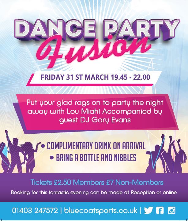 BluecoatSports's tweet photo. 10 more tickets have just been added to Dance Party Fusion next Friday night! #timetogetyours #DontMissOut @horsham https://t.co/LtJibI9cqz https://t.co/HDx912Nc7X