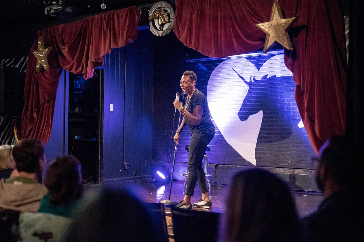 LimestoneFest's tweet photo. #FlashBackFriday - @TheDailyShow's newest contributor @ginayashere on stage at @bckdoor during #LCF16. 

Photo by @tallsmallphoto https://t.co/gSxzUb8CEM