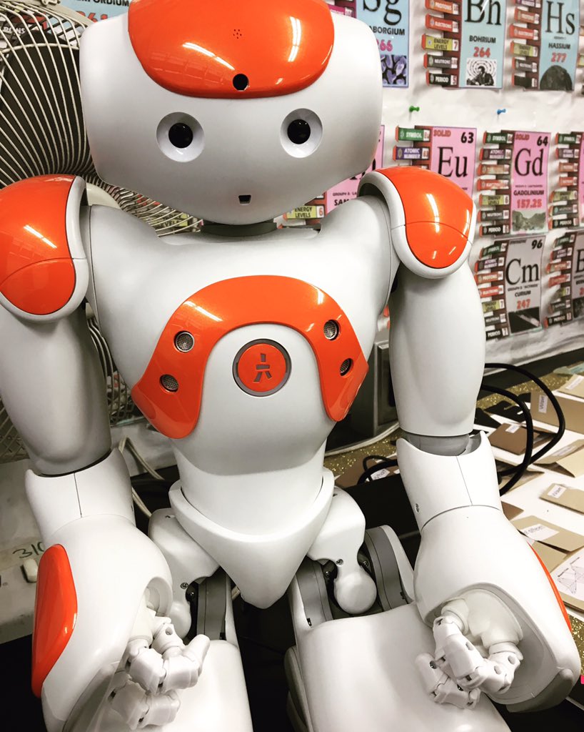 This week, girls at Santiago High School in #GardenGrove began a 10 week long #afterschool #robotics camp! #naorobot #nao