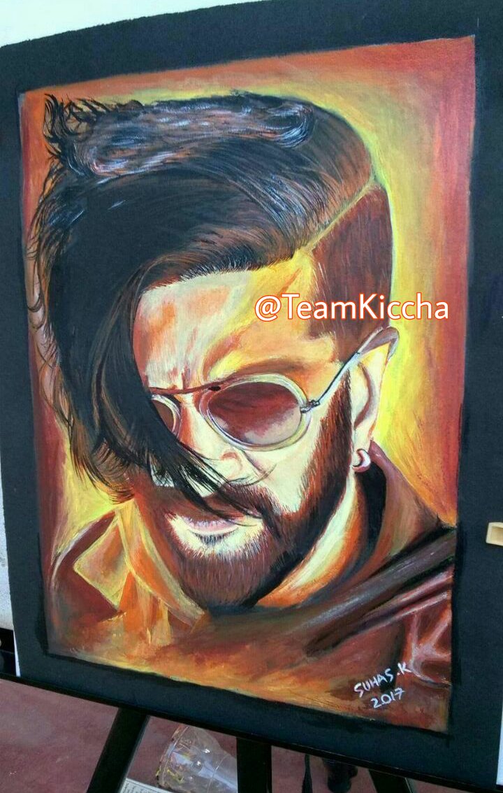 TeamKiccha's tweet photo. Wooww Super Art By #Suhas, Karkal #Udupi 👌👌👌😎 #HebbuliCraze #KicchaCraze #FanMade 👌 

@TeamKiccha @KicchaSudeep https://t.co/AgMlwrfOE5