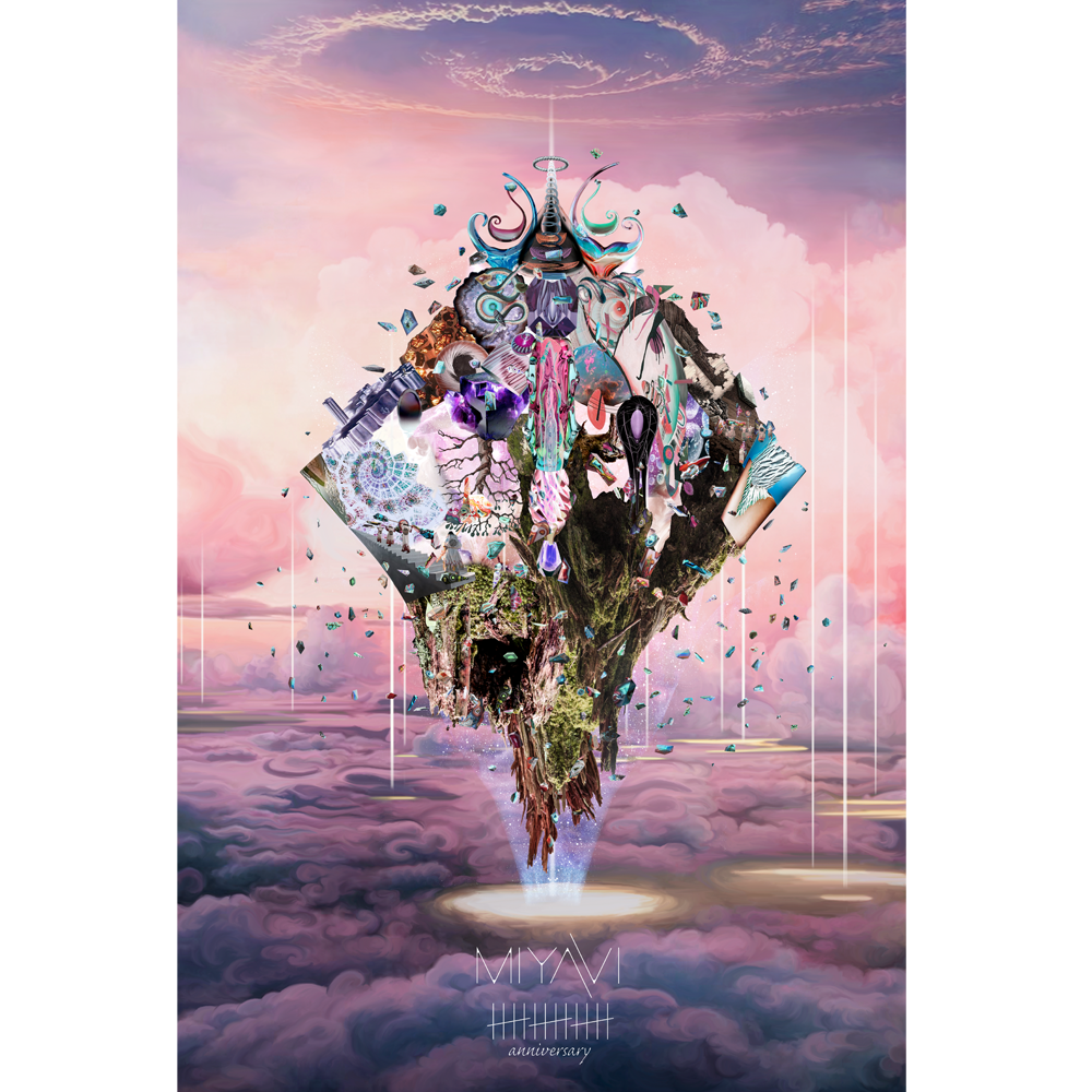 Miyavi Staff 公式 Miyavi15周年特別企画 15tee 三嶋章義ver グラフィックデザイン 映像 空間演出やファッションブランド Fugahumの立ち上げ等ジャンルの垣根がない制作活動を行うアートディレクター三嶋章義氏の作品 T Co