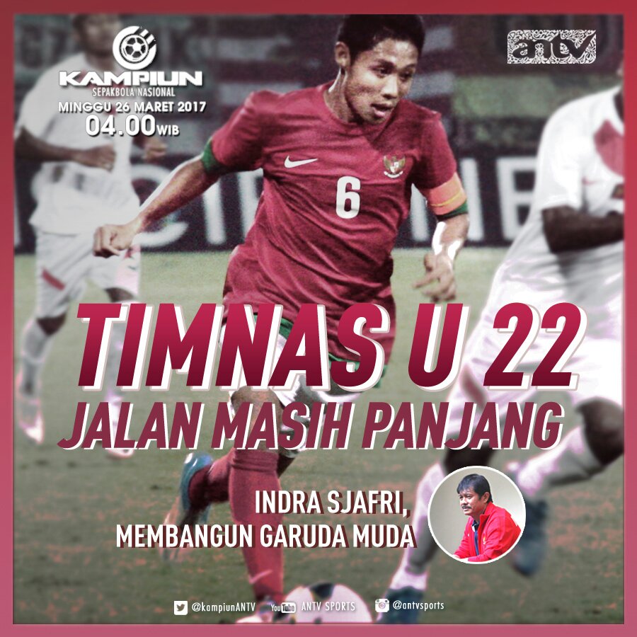 Kampiun sepakbola Indonesia minggu, 25 Maret 2017