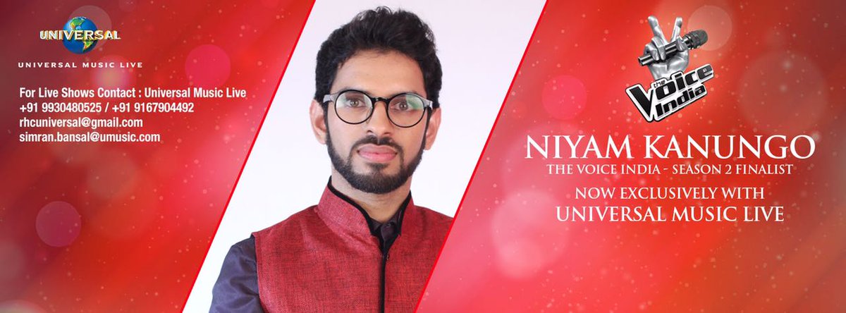 Niyam Kanungo (@niyamkanungo_vi) on Twitter photo Contact for Live concert...... <a href="/TheVoice_India/">The Voice India</a> <a href="/AndTVOfficial/">andtvofficial</a> @neetimohan18 <a href="/EndemolShineIND/">Endemol Shine India</a> Contact for Live concert...... <a href="/TheVoice_India/">The Voice India</a> <a href="/AndTVOfficial/">andtvofficial</a> @neetimohan18 <a href="/EndemolShineIND/">Endemol Shine India</a>