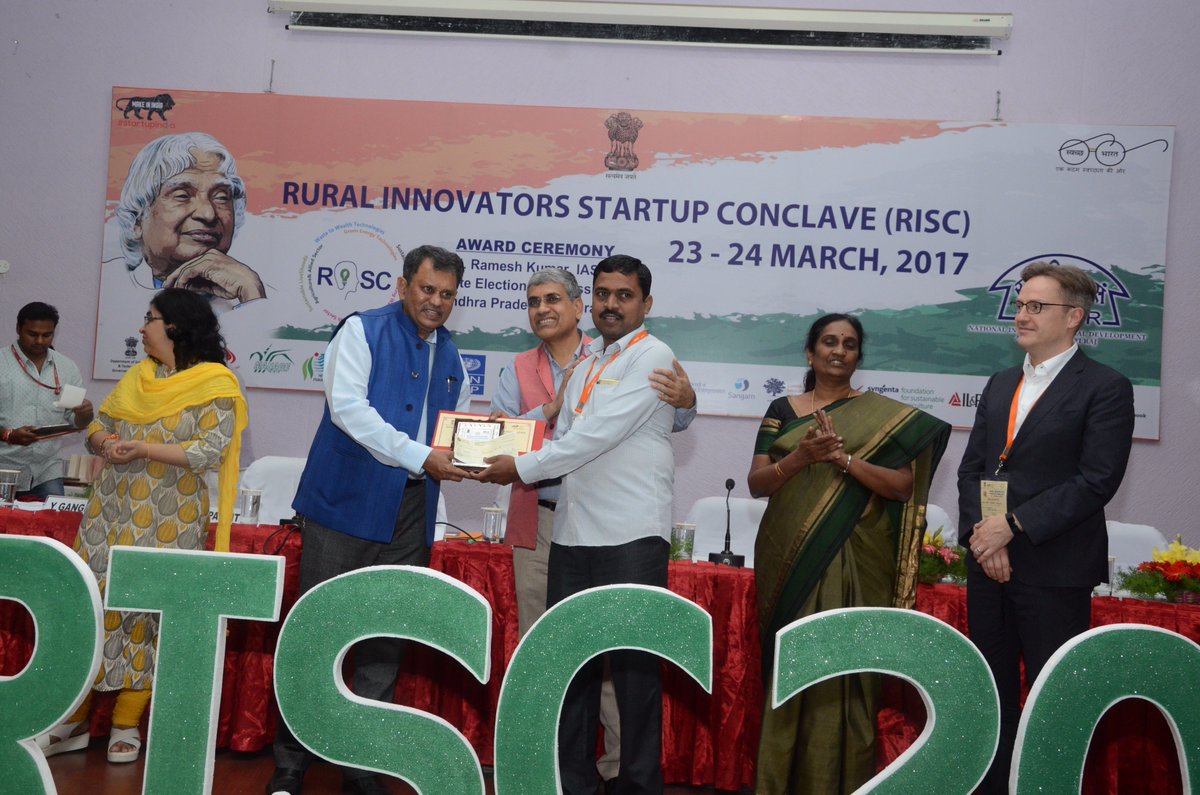The award ceremony was graced by Chief Guest Shri N. Ramesh Kumar, IAS (Retd), State Election Commissioner, AP. #RISC2017 #NIRDPR