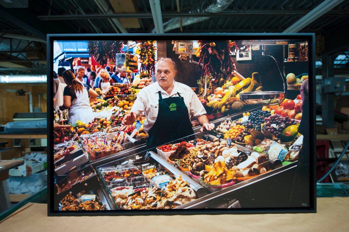 NaturalColorLab's tweet image. 30x45 gallery wraps set in a custom floater for a new spot in Jamaica Plain! #printyourphotos #localprinting