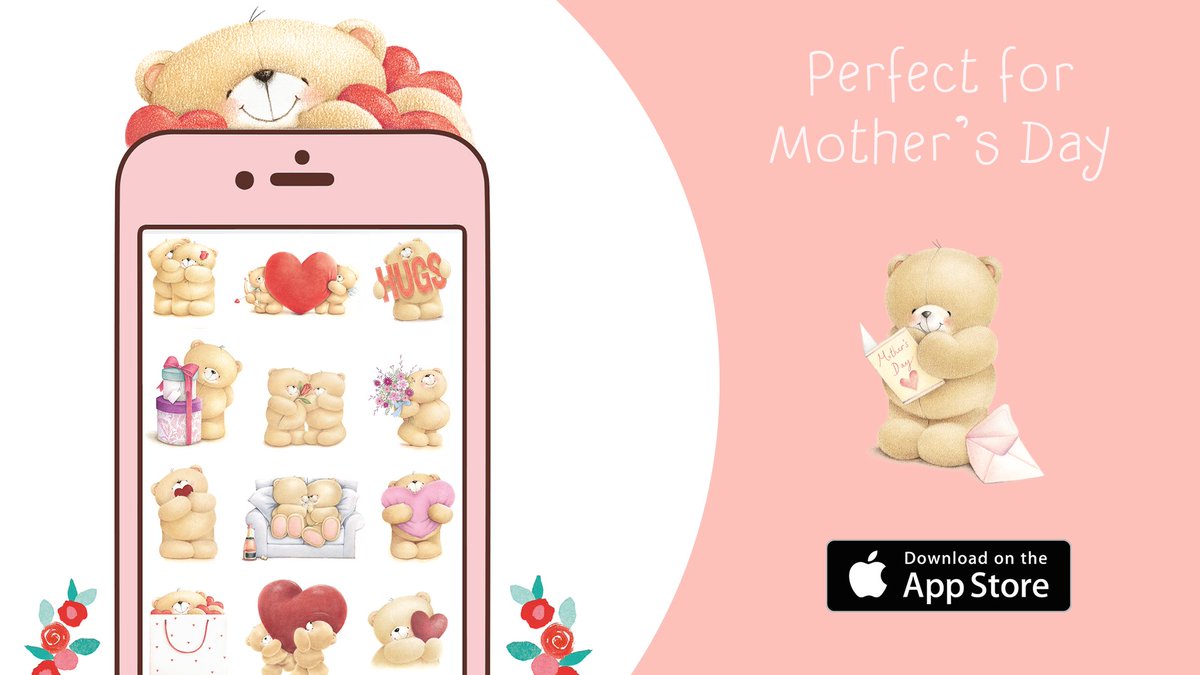 FFofficialbear's tweet photo. NEW! Forever Friends Mother's Day iMessage sticker packs are now available. Download yours today! x #FFStickers https://t.co/UD6RwyHj29 https://t.co/soYOXjlohS